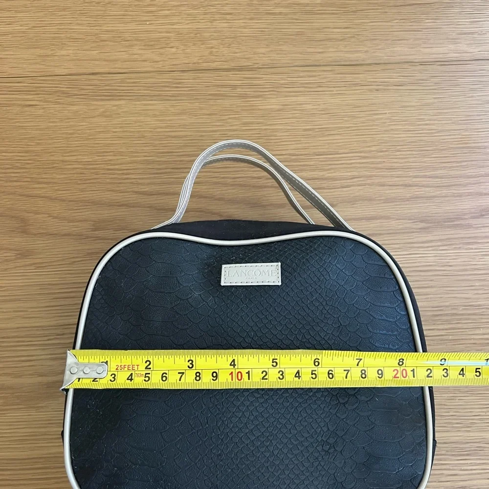Vintage Lancôme Makeup Case Chic Black Red White Polka Dot Women's Bag